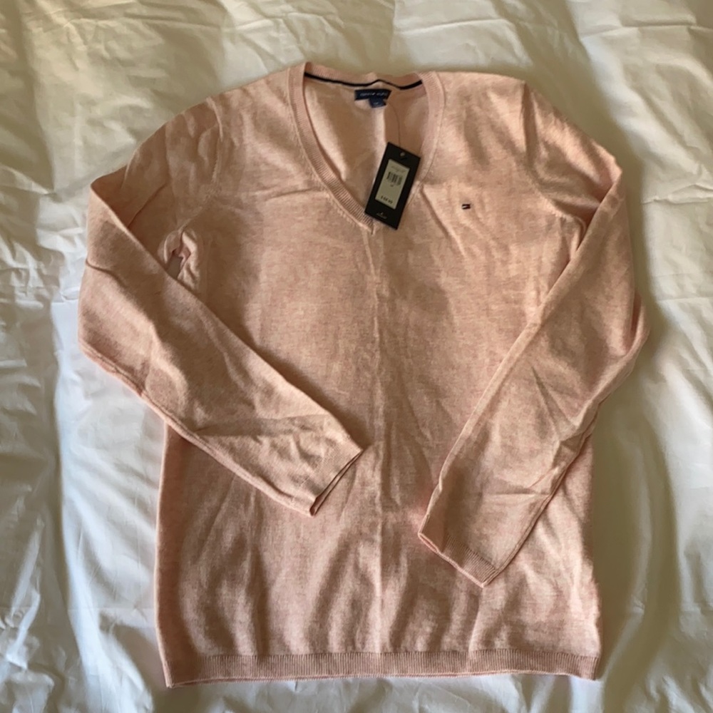 Tommy Hilfiger - Pink V Neck Woman’s Sweater - NWT - Small